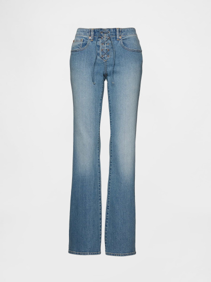 Low Rise Long & Lean Split-Hem Jeans - Light wash