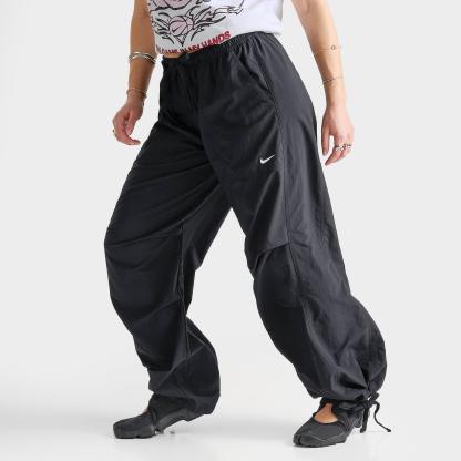 Women's Nike Sportswear Loose Mid-Rise Structured Pants - Black/Sail