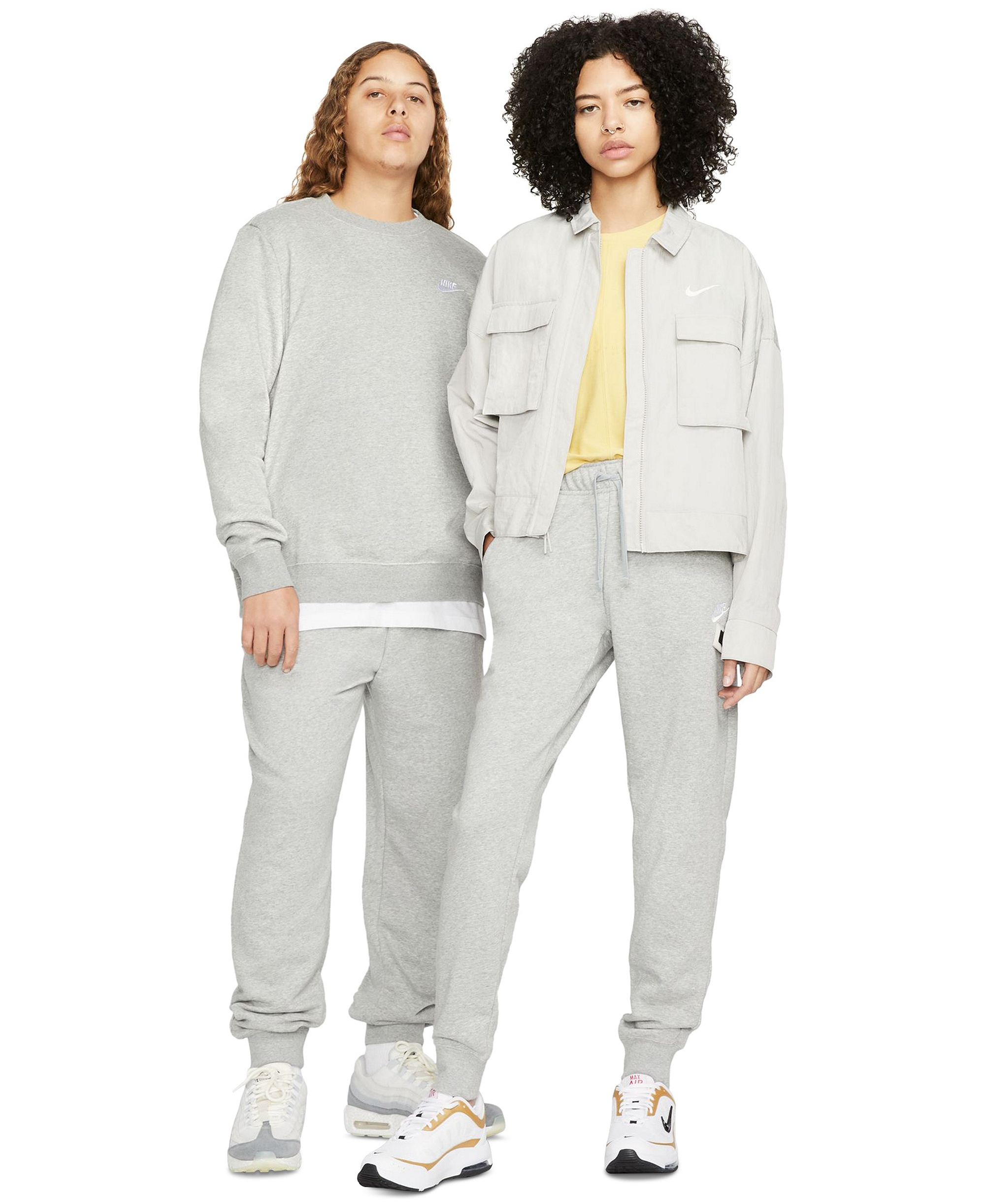 Nike Women's Sportswear Club Fleece Mid-Rise Joggers - Dark Grey Heather