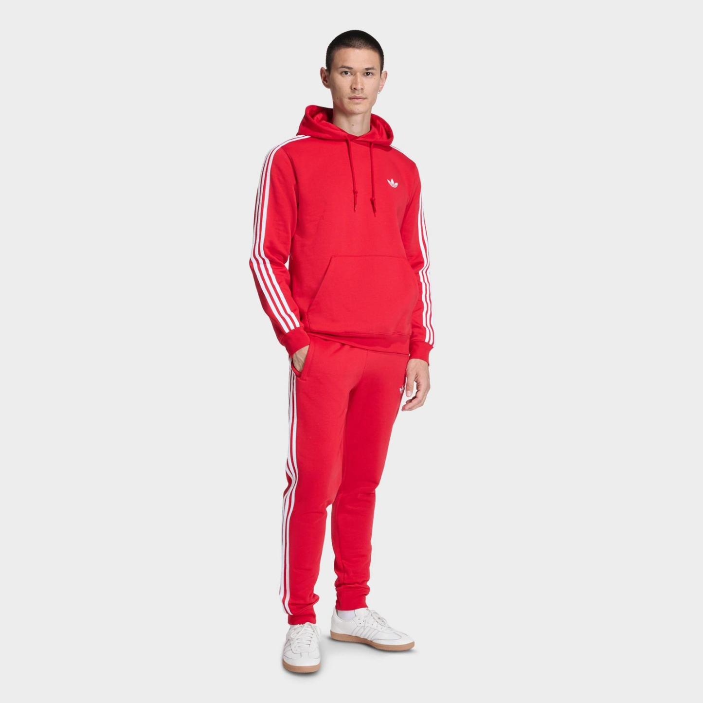 Men's adidas Originals adicolor 3-Stripes Fleece Jogger Pants - Better Scarlet - view 2
