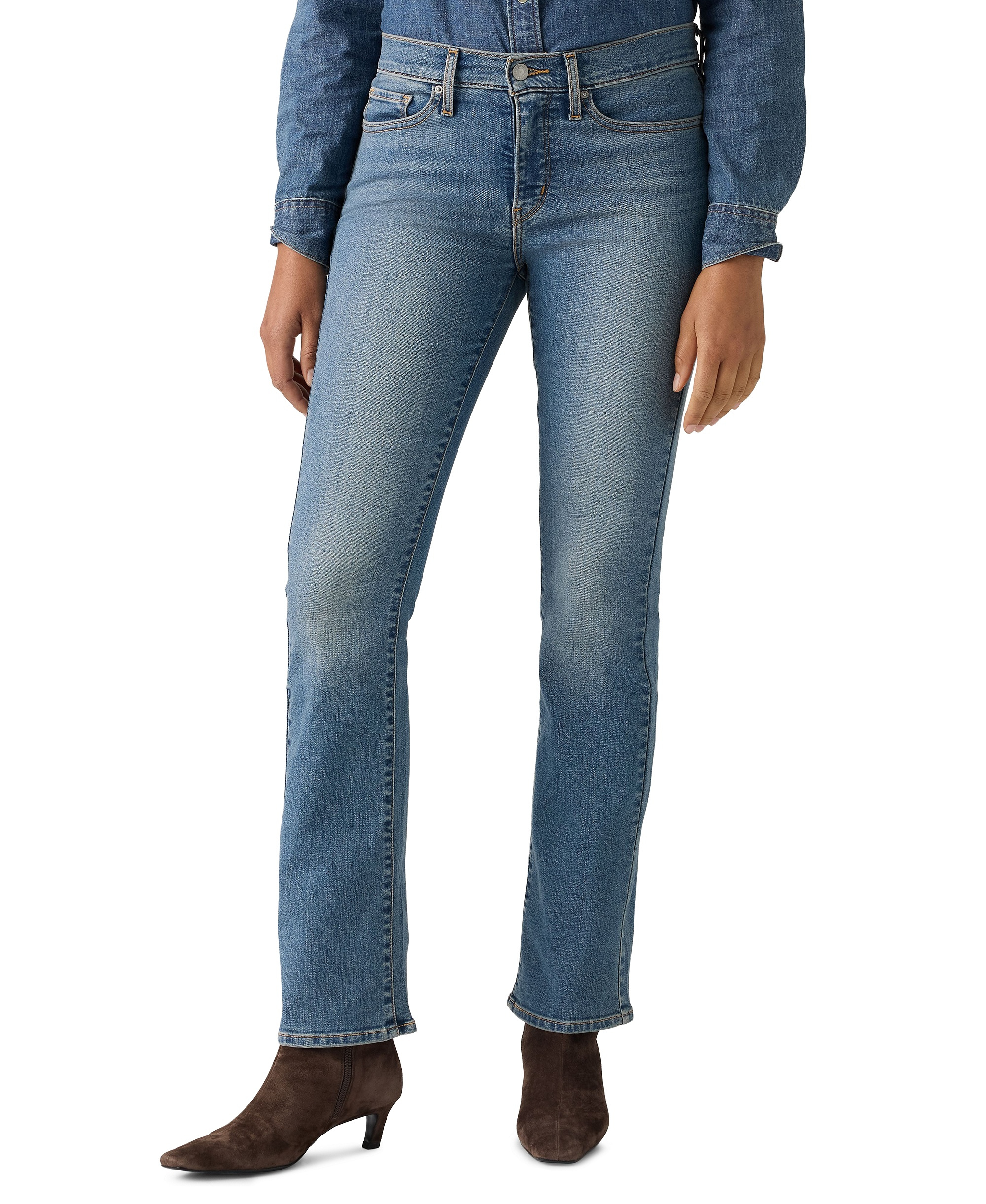 Levi's 315 Shaping Mid Rise Lightweight Bootcut Jeans - Camp Denim