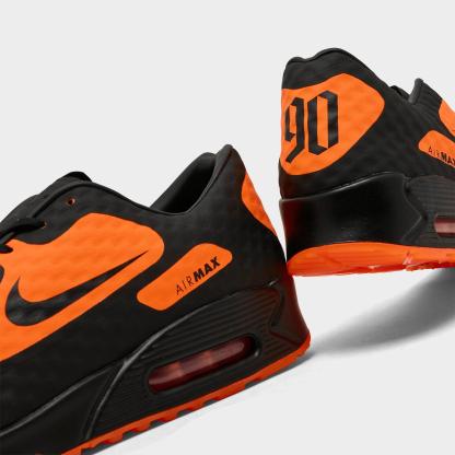 Men's Nithtke Air Max 90 Casual Shoes - Part 2 - Bright Citrus/Black/Total Orange - Detail shot