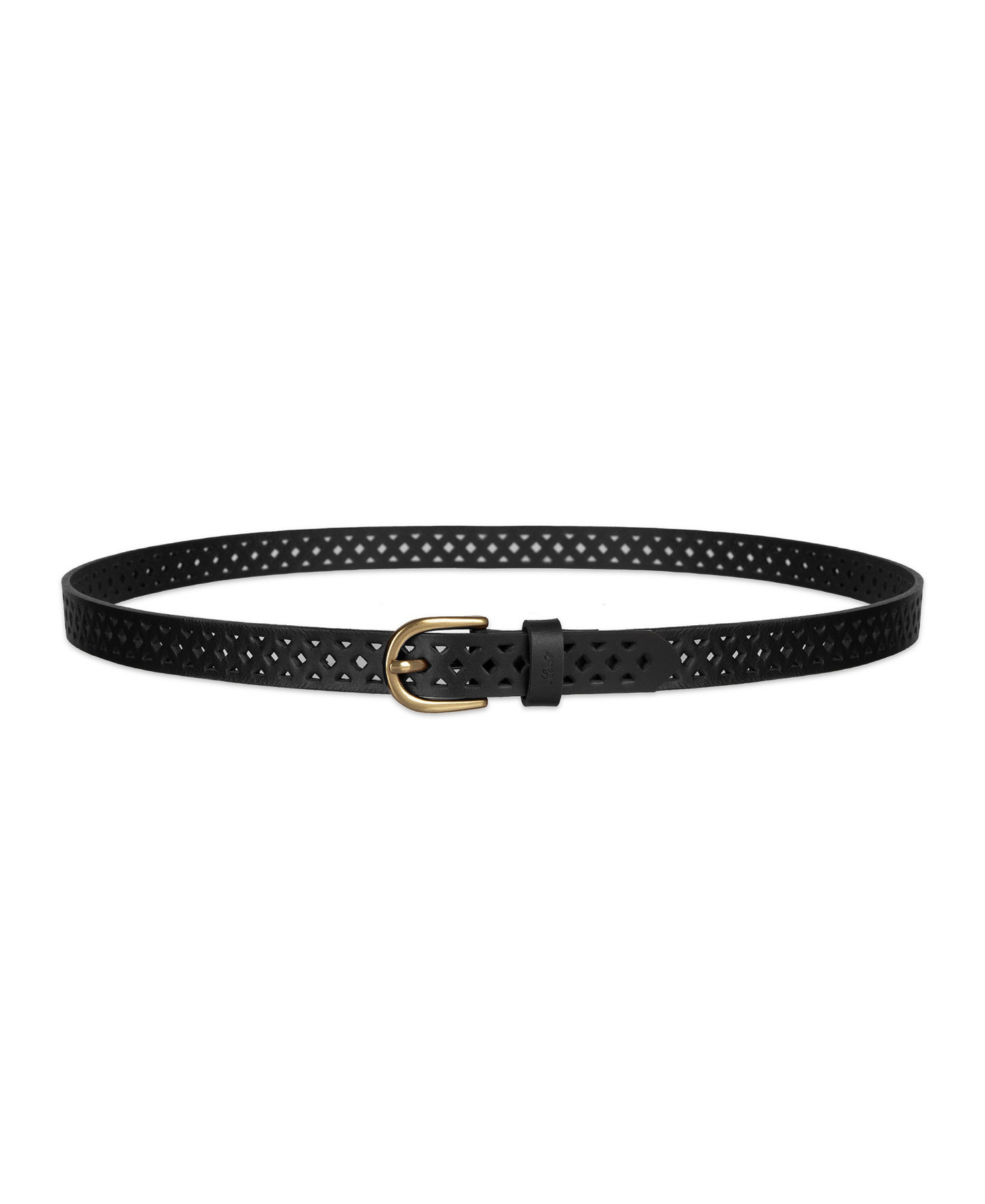 Levi's Women's 2-Pack Perforated and Reversible Skinny Casual Belt Set - White/Burgundy Black