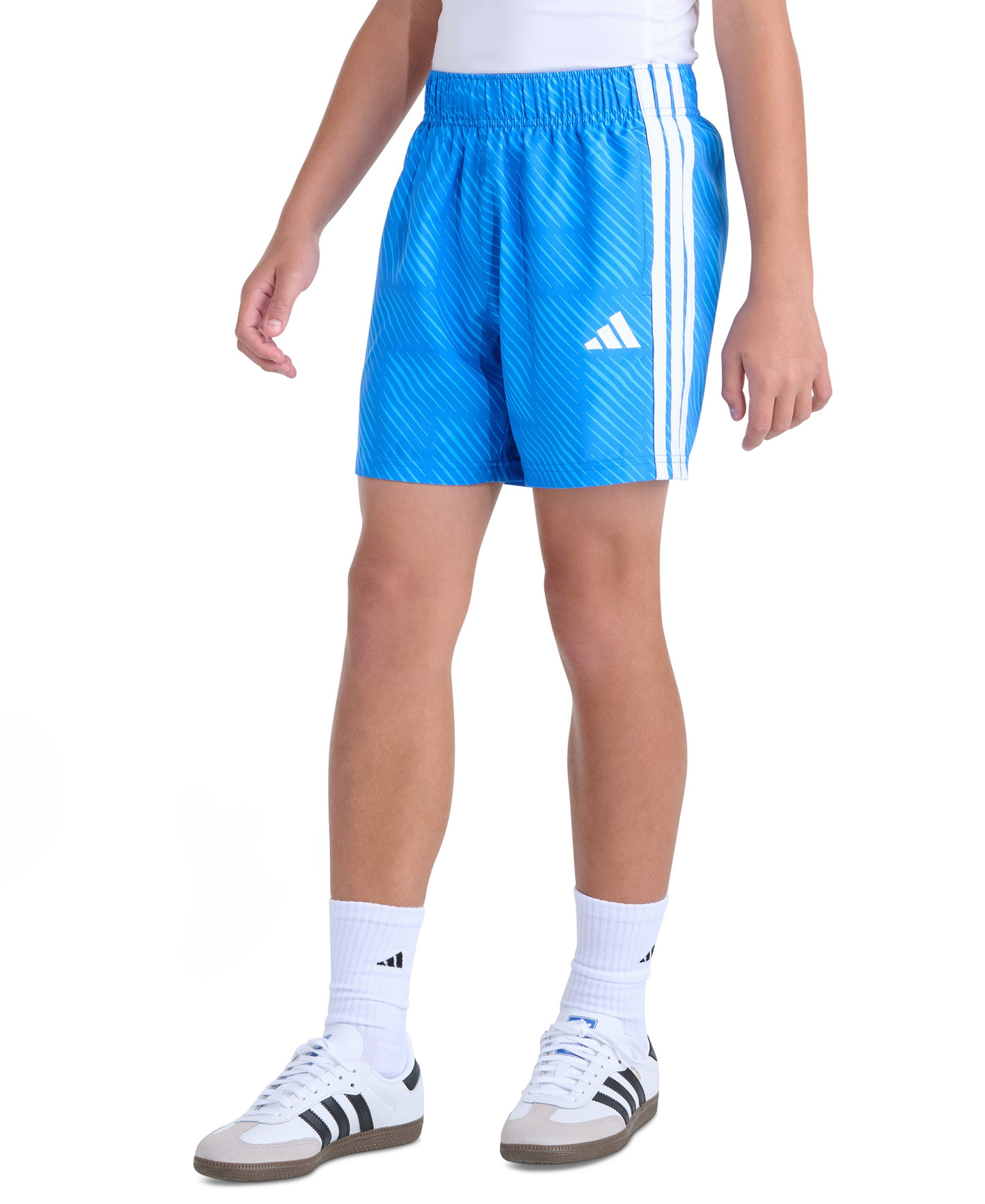 adidas Boys' 8-20 World Soccer Pull-on Shorts - MED-BLUE