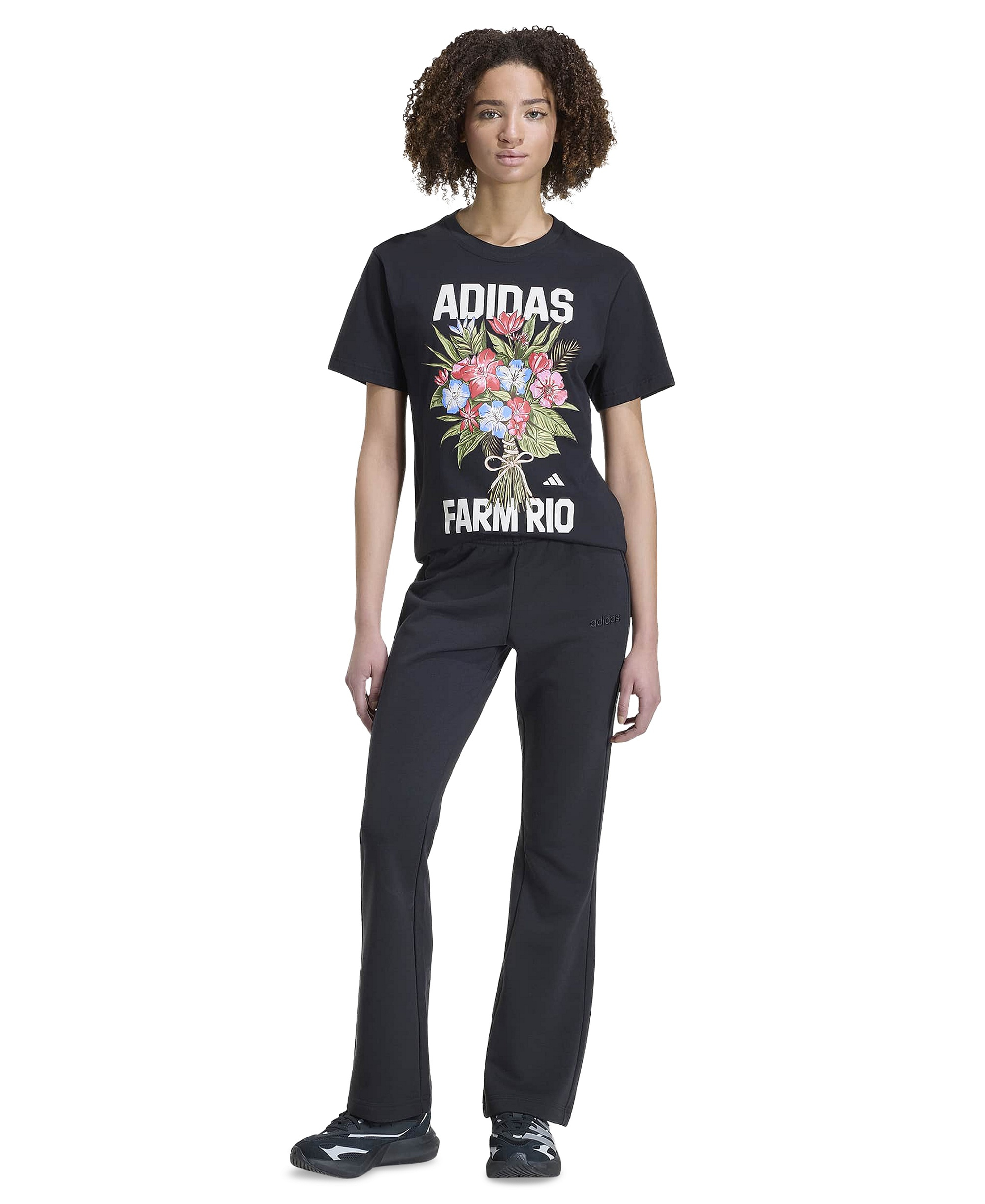 adidas Women's X Farm Rio Graphic Training T-Shirt - Black/Cream White