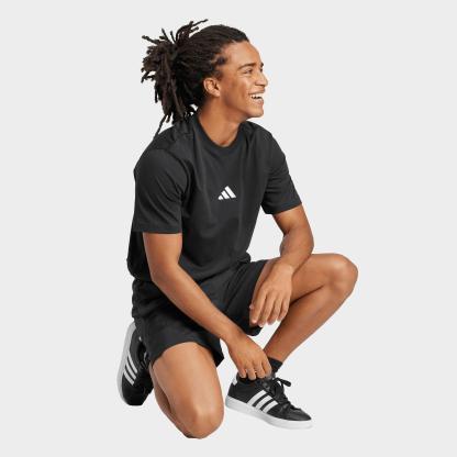 Men's adidas Essentials Small Logo T-Shirt - Black/White