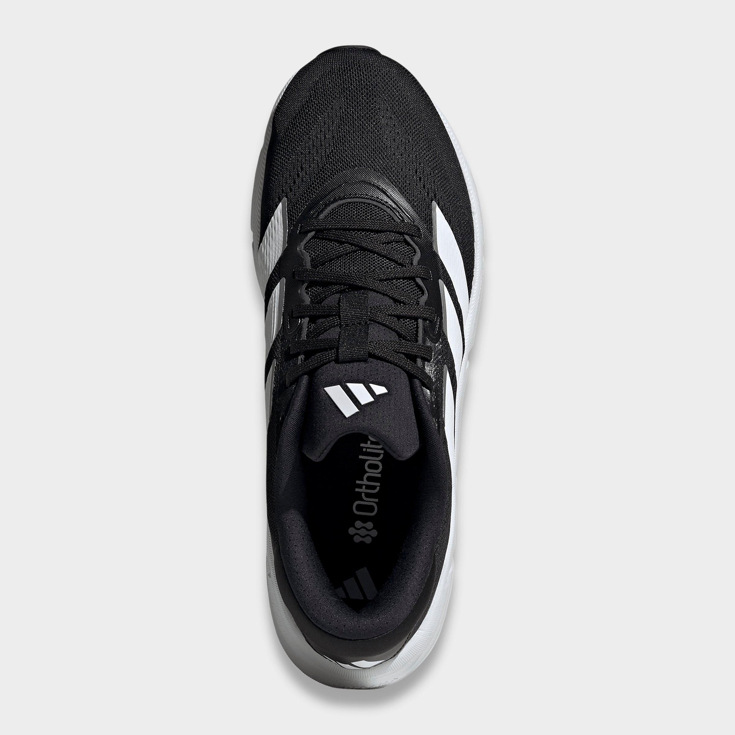 Men's adidas Questar 4 Running Shoes - Core Black/Cloud White/Grey - Top view