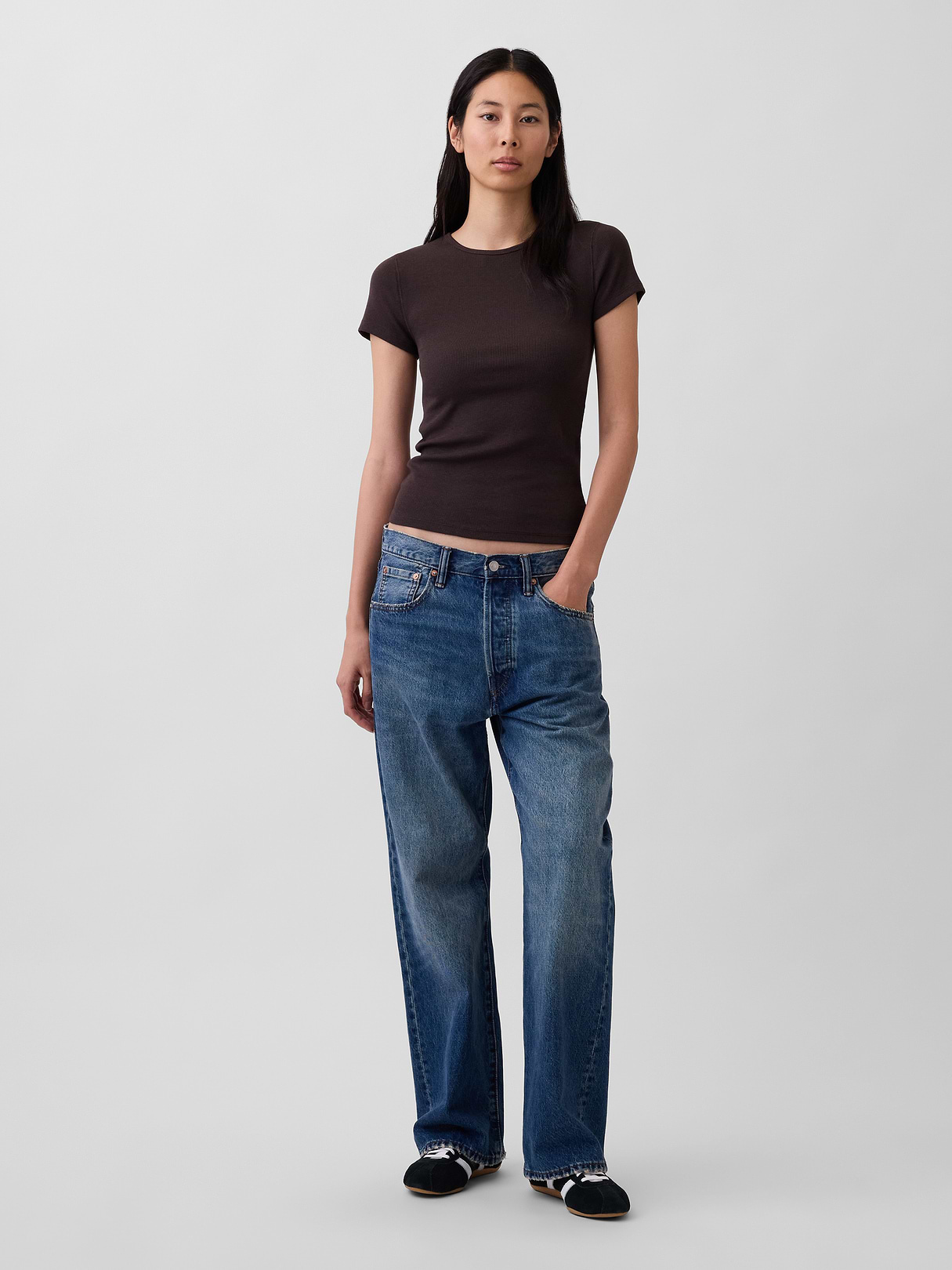 Modern Rib T-Shirt - Terra brown