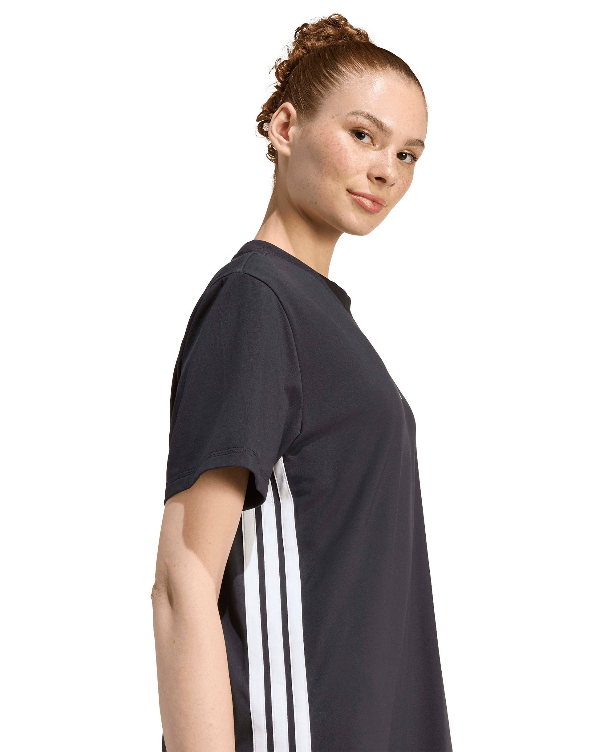 adidas Women's 3-Stripes Crewneck T-Shirt Dress - Black