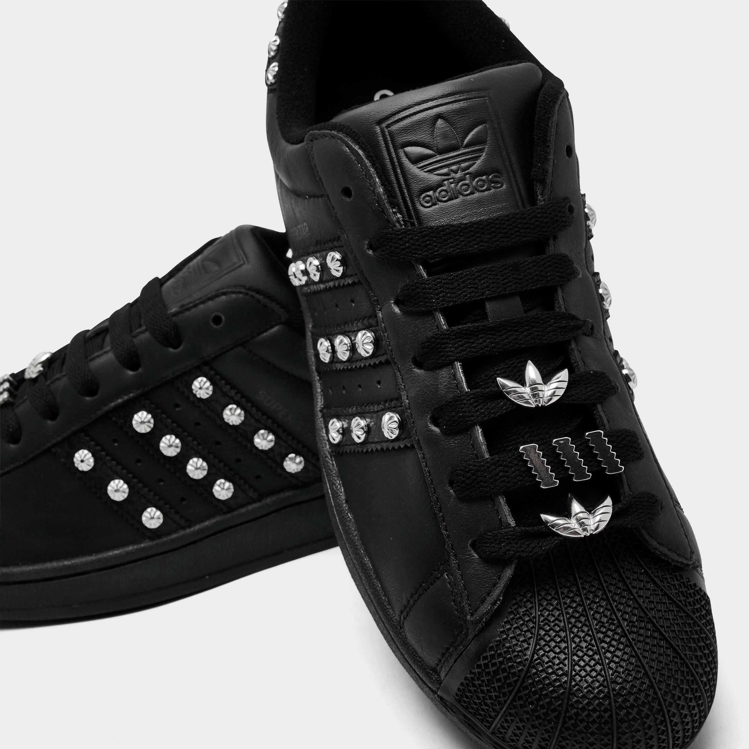 Men's adidas Originals Superstar II Casual Shoes - Part 1 - Core Black/Core Black/Silver Metallic - Detail shot