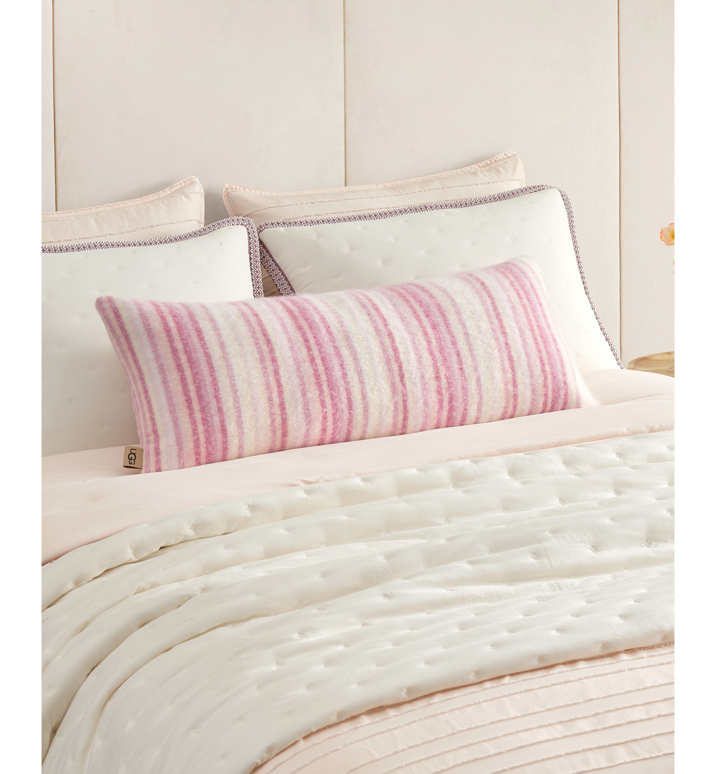 UGG® Joanna Lightweight Decorative Pillow, 36" x 14" - Dusty Orchid