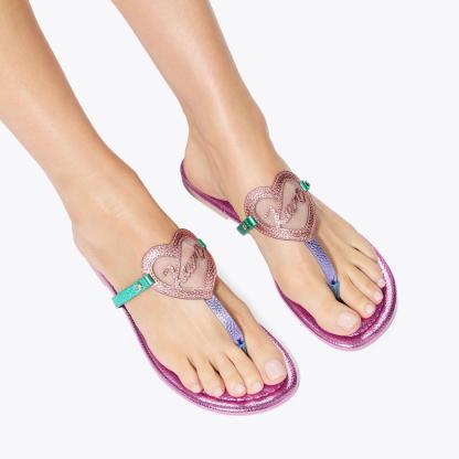 Kurt Geiger London Kurt Heart T-bar Sandal - Multi Colored - view 2