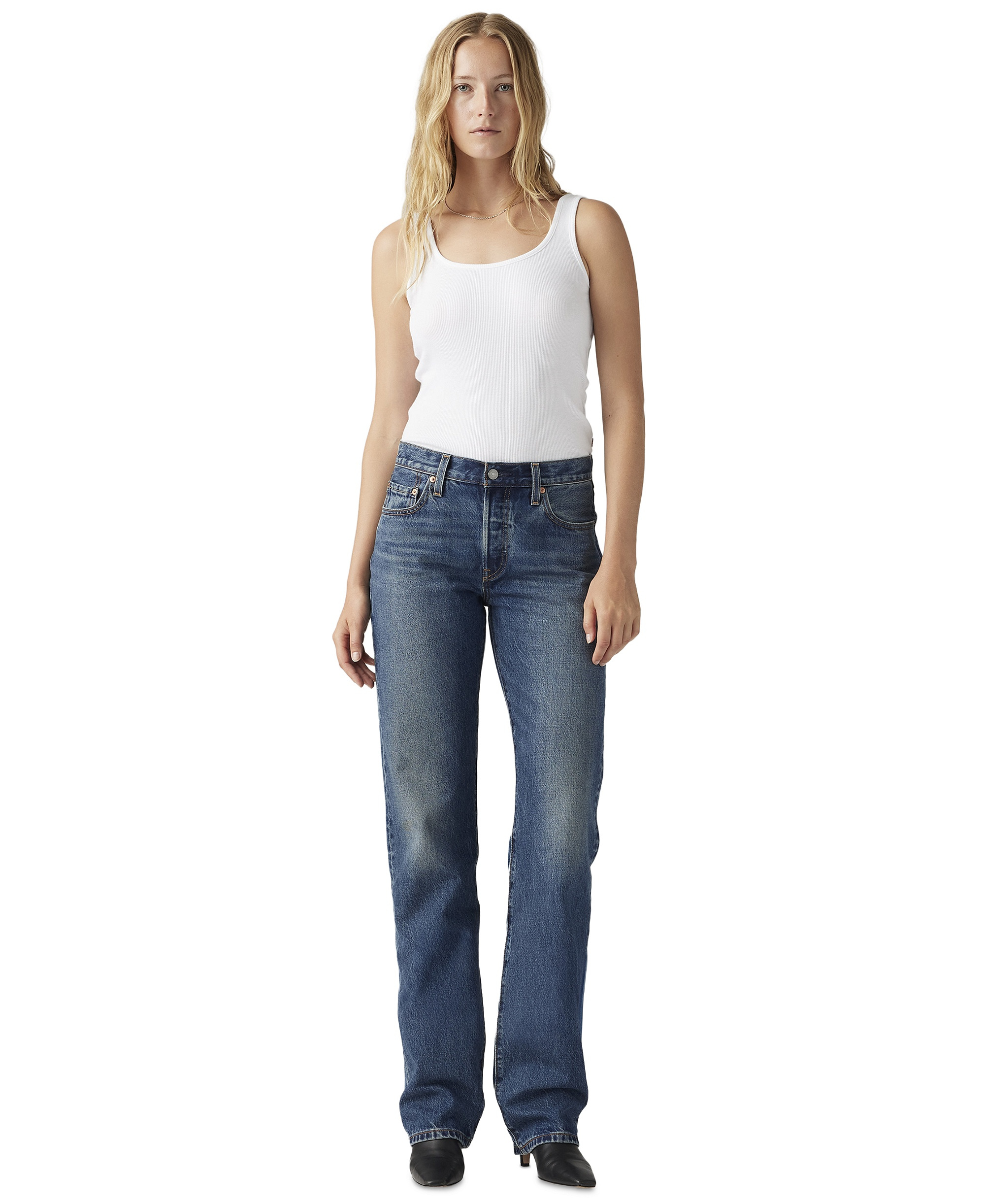 Levi's Premium Women's 501 90's Mid-Rise Straight-Fit Jeans 30" - Flash Full