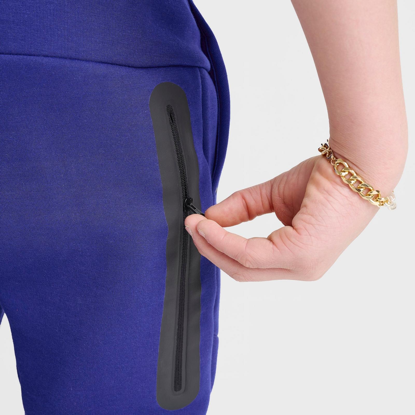 Big Kids' Nike Sportswear Tech Fleece Reflective Jogger Pants - Deep Royal Blue/Black/Black