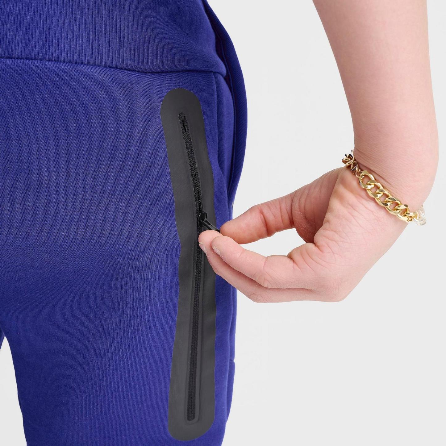 Big Kids' Nike Sportswear Tech Fleece Reflective Jogger Pants - Deep Royal Blue/Black/Black