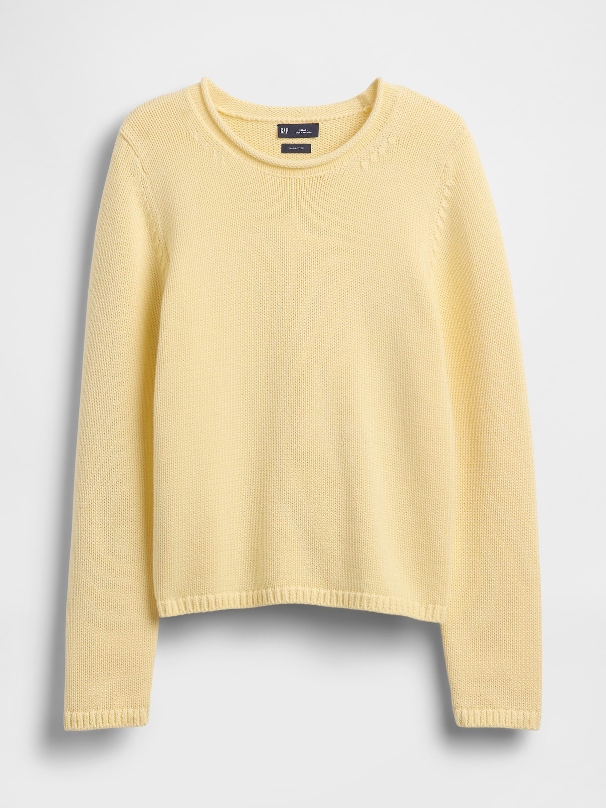 100% Cotton Rollneck Sweater - Maize yellow