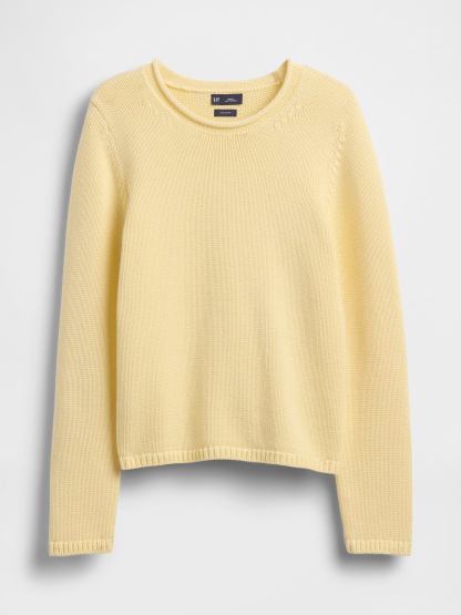 100% Cotton Rollneck Sweater - Maize yellow