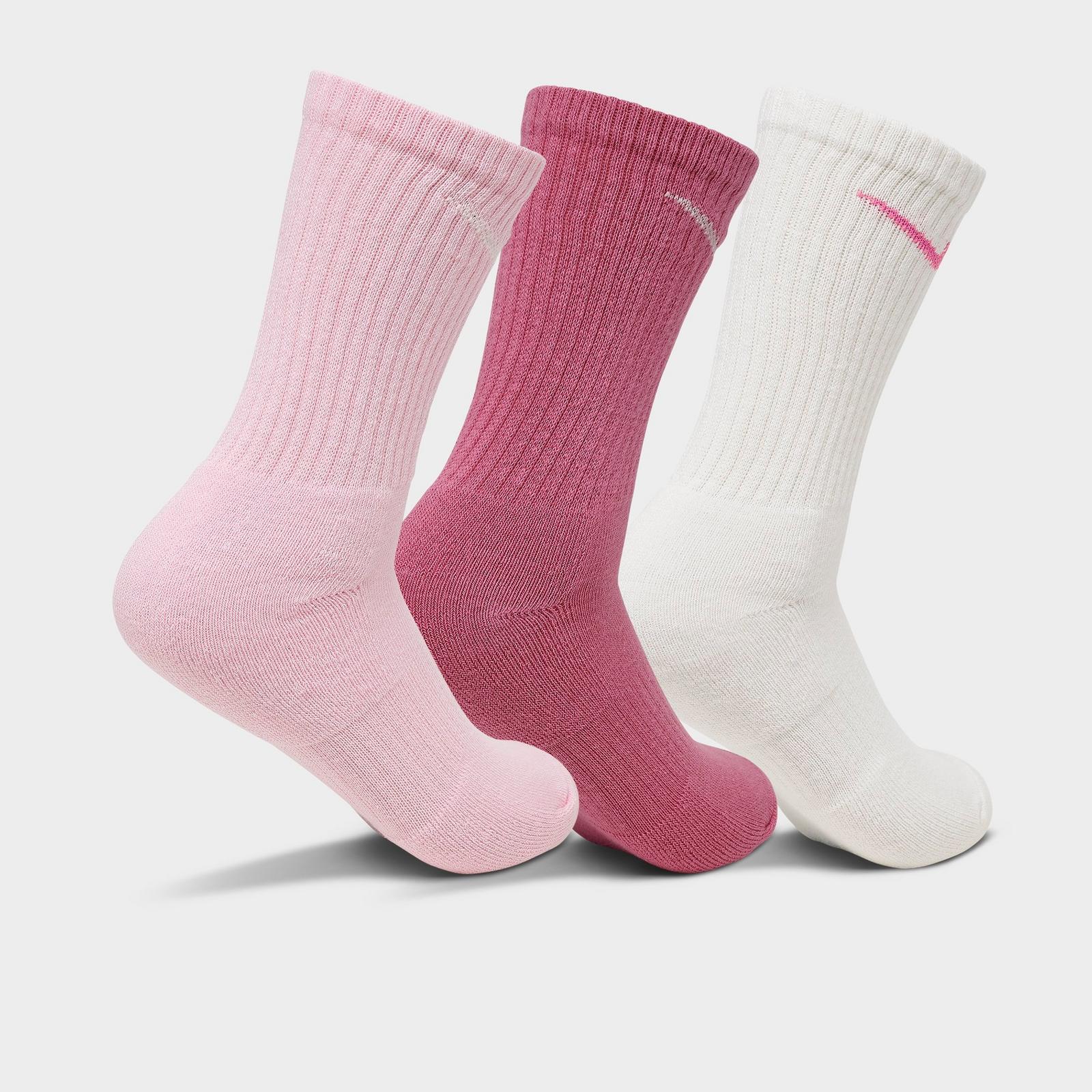 Nike Everyday Cushioned Training Crew Socks (3-Pack) - Playful Pink/Foam