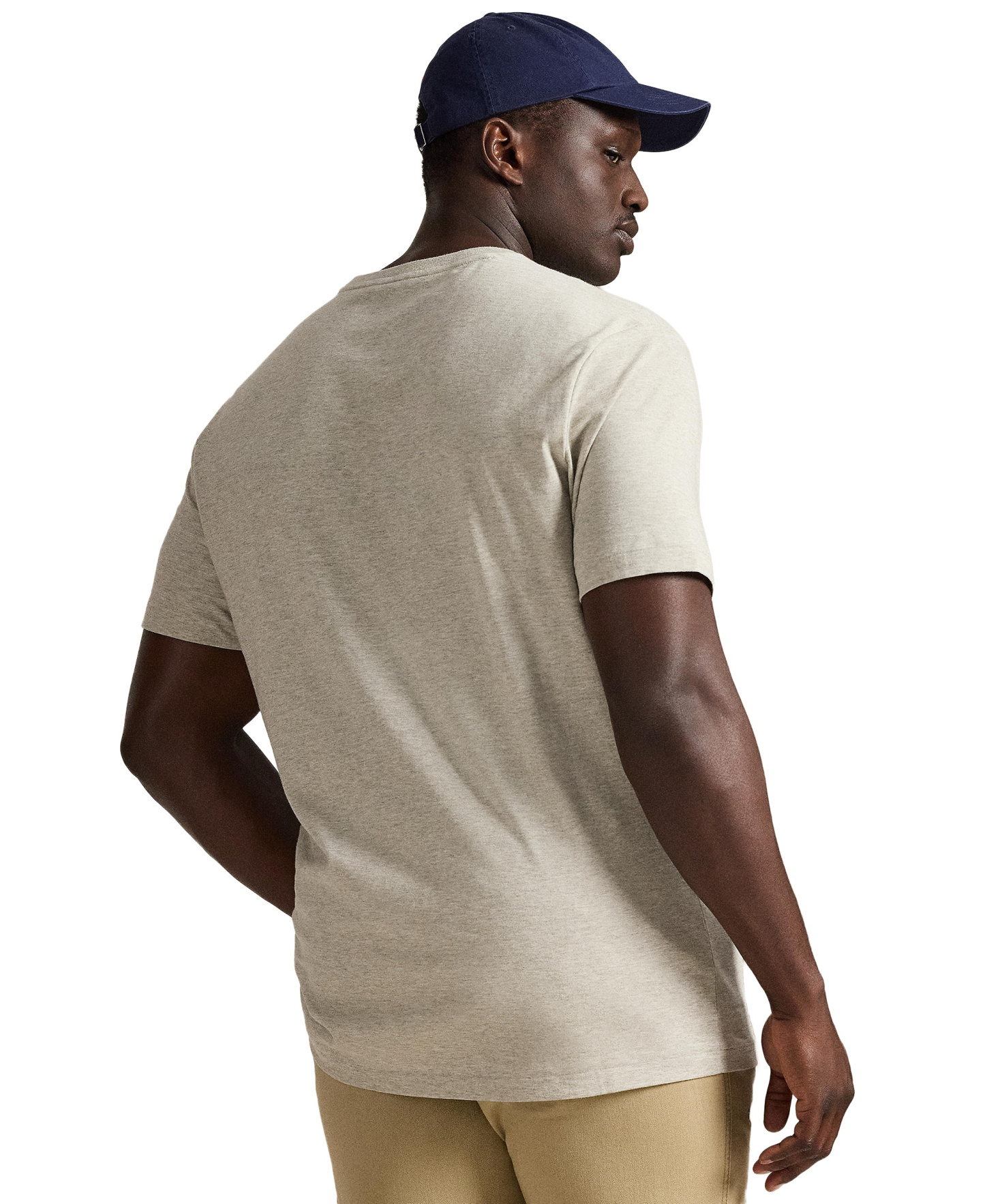 Polo Ralph Lauren Men's Big & Tall V-Neck T-Shirt - New Heather Gray