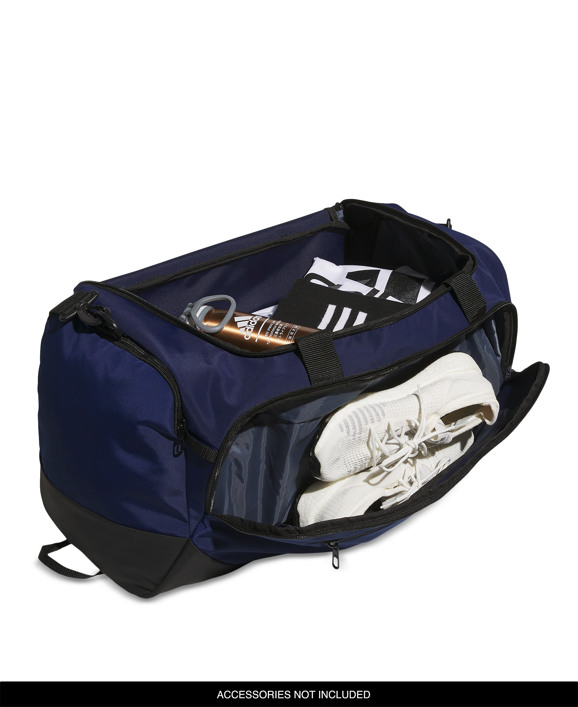 adidas Men's Medium Defender Logo Duffel Bag - Team Navy Blue