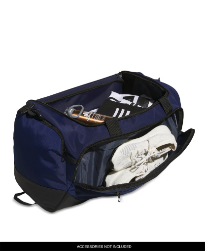 adidas Men's Medium Defender Logo Duffel Bag - Team Navy Blue