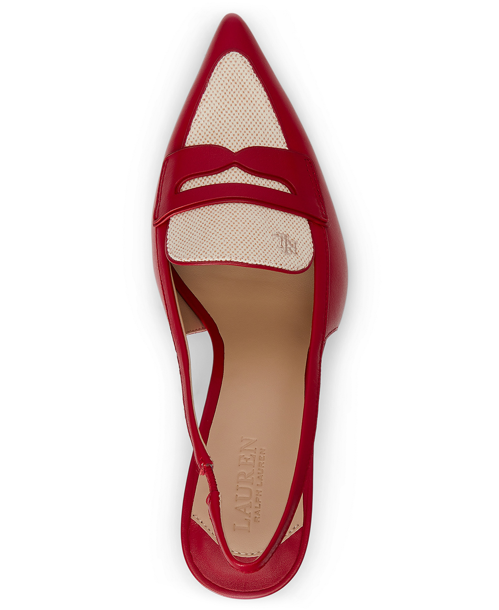 Lauren Ralph Lauren Women's Khloe Slingback Loafer Pumps - Festive Red, Natural, Buff