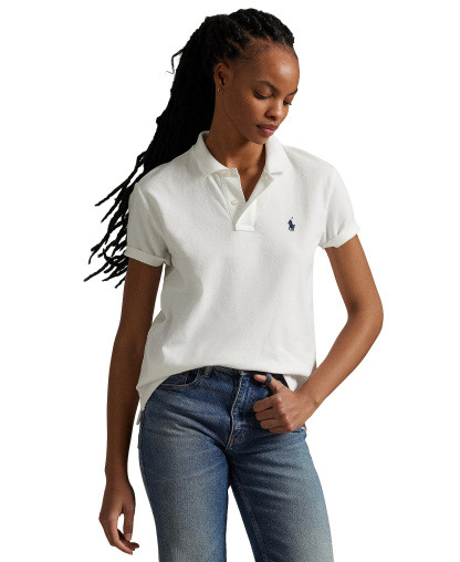 Polo Ralph Lauren Women's Classic-Fit Mesh Polo Shirt - White