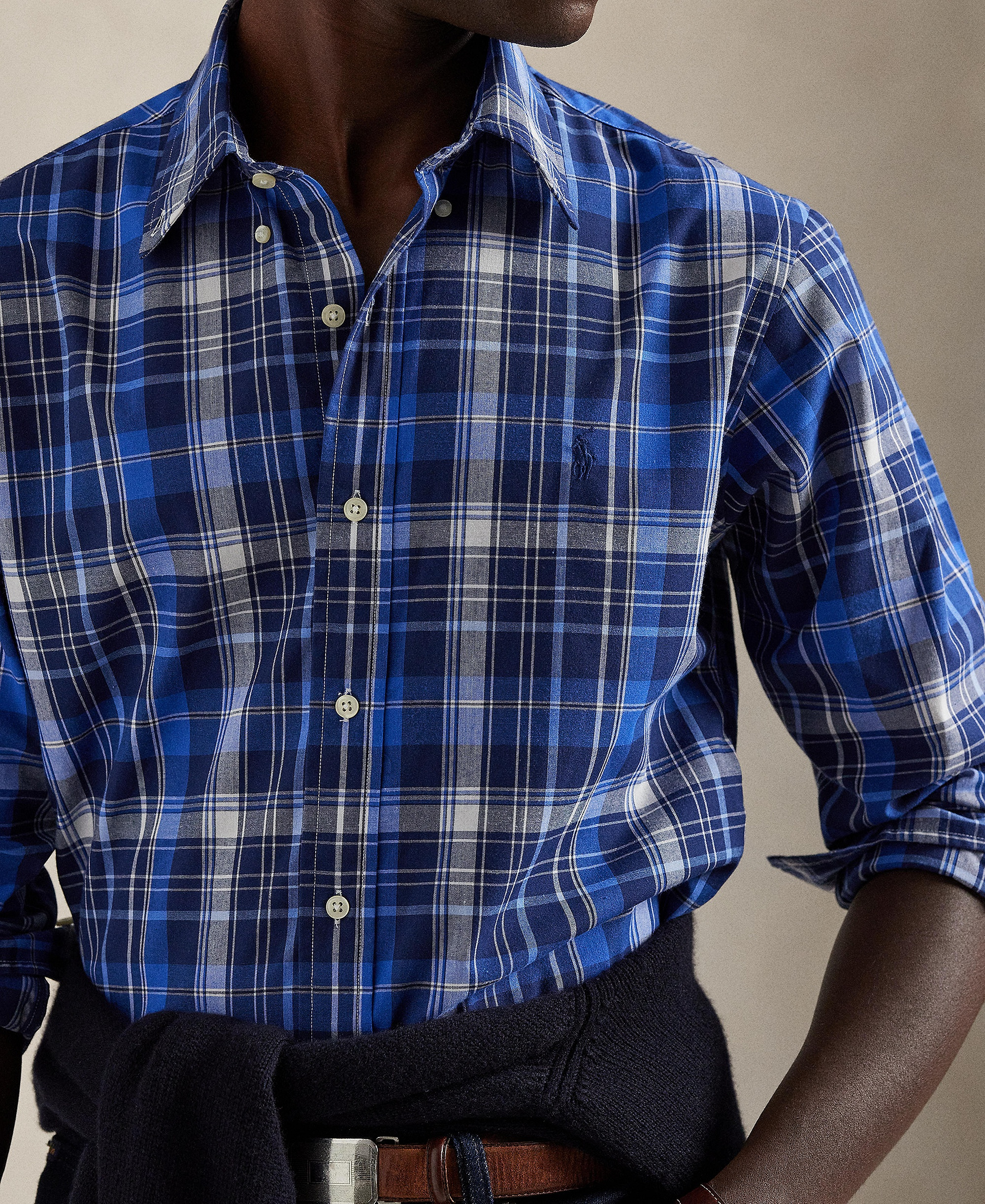 Polo Ralph Lauren Men's Classic-Fit Plaid Performance Shirt - Blue Multi