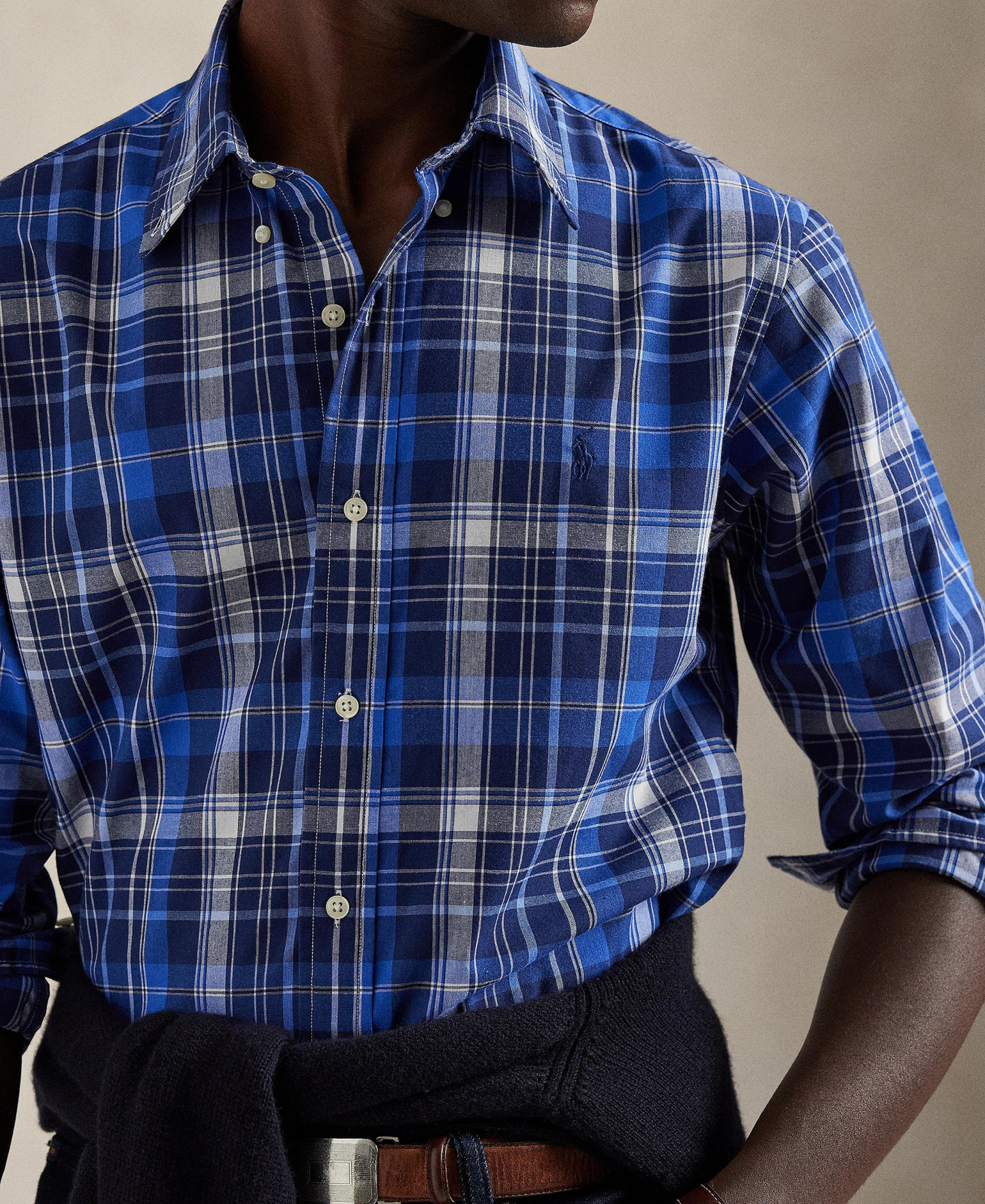 Polo Ralph Lauren Men's Classic-Fit Plaid Performance Shirt - Blue Multi