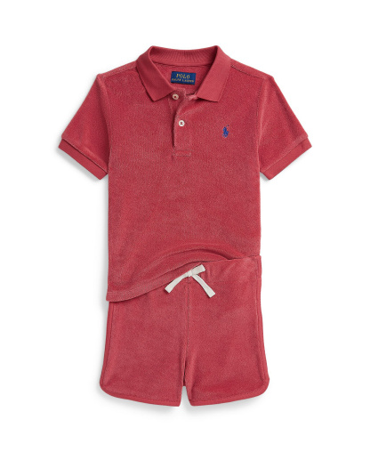 Polo Ralph Lauren Boys' 2-7 Short-Sleeve Terry Polo Shirt & Shorts, 2-Piece Set - Nantucket Red