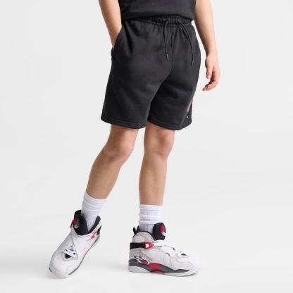Big Kids' Air Jordan Swoosh Fleece Shorts - Black - view 3