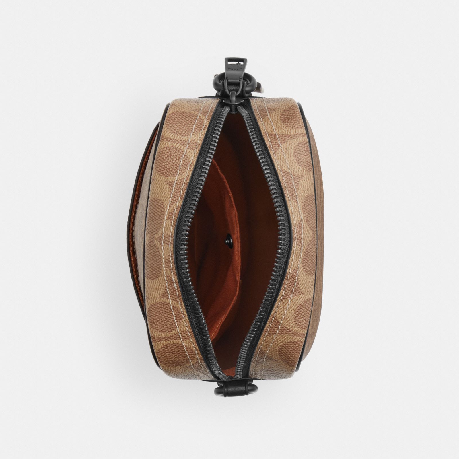 Tristan Crossbody Bag 14 In Signature Canvas - Matte Black/Tan Black - view 4