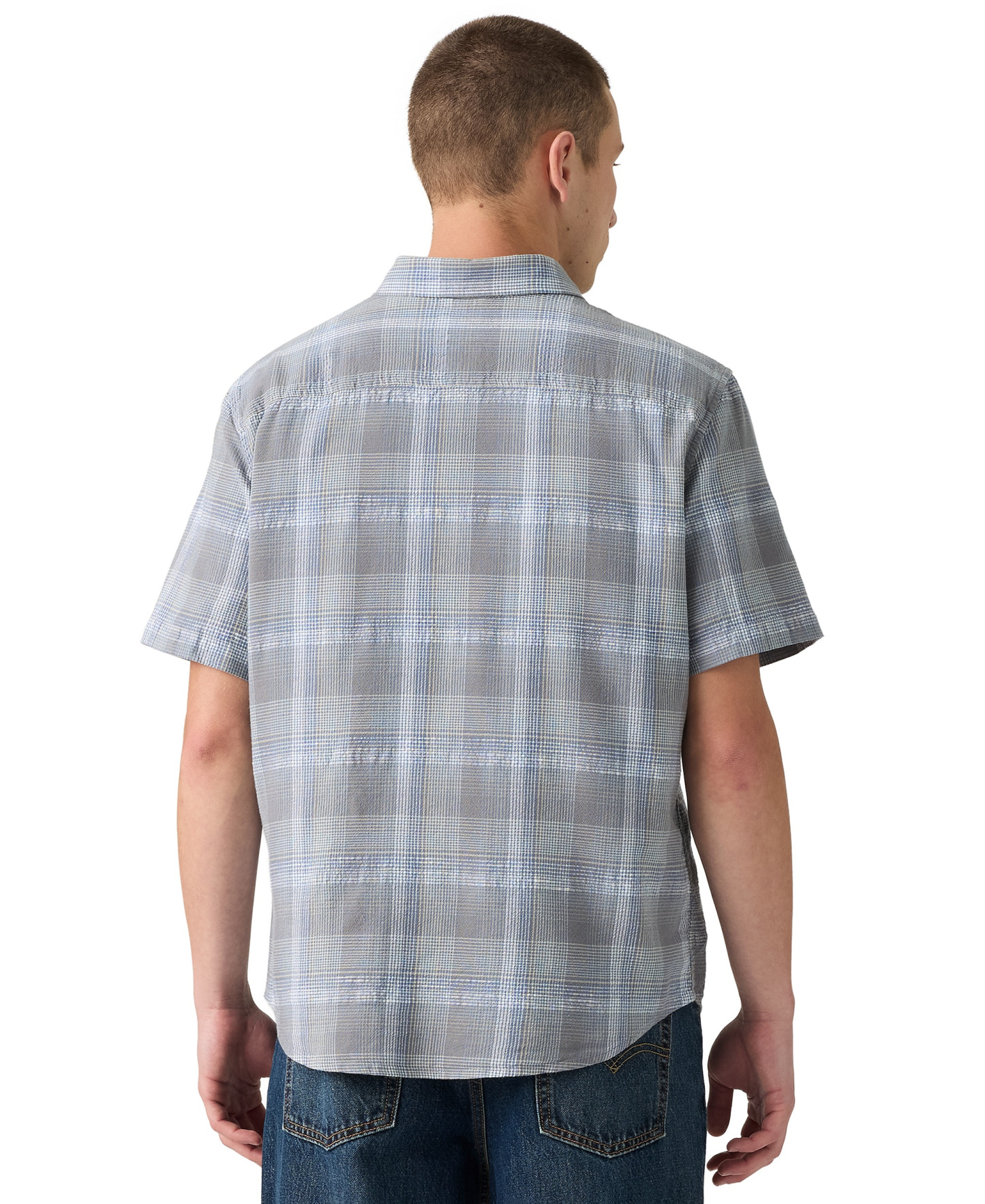 Levi's Men's Point Collar Woven Shirt - Bennet Plaid
