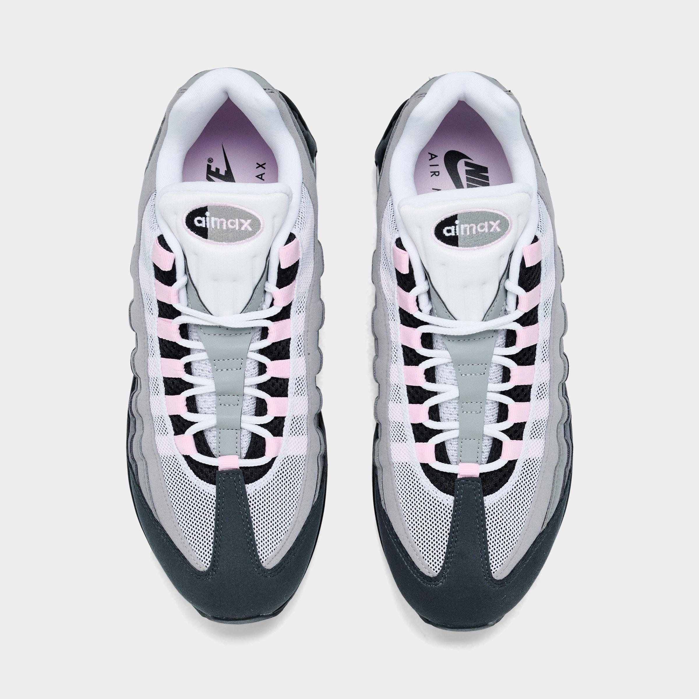 Men's Nithtke Air Max 95 Big Bubble Scorpion Casual Shoes - Part 3 - Black/Pink Foam/White/Reflective Silver - Top view