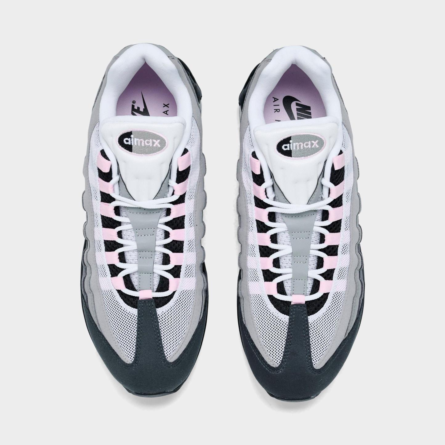 Men's Nithtke Air Max 95 Big Bubble Scorpion Casual Shoes - Part 3 - Black/Pink Foam/White/Reflective Silver - Top view