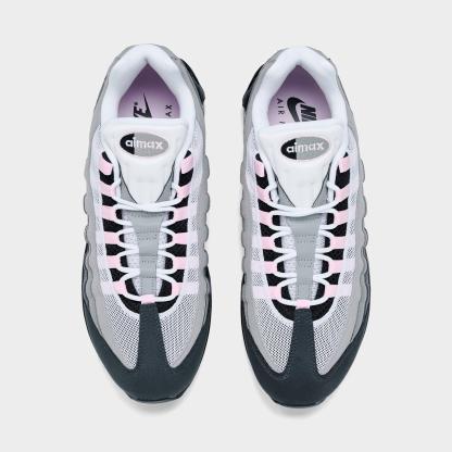 Men's Nithtke Air Max 95 Big Bubble Scorpion Casual Shoes - Part 3 - Black/Pink Foam/White/Reflective Silver - Top view