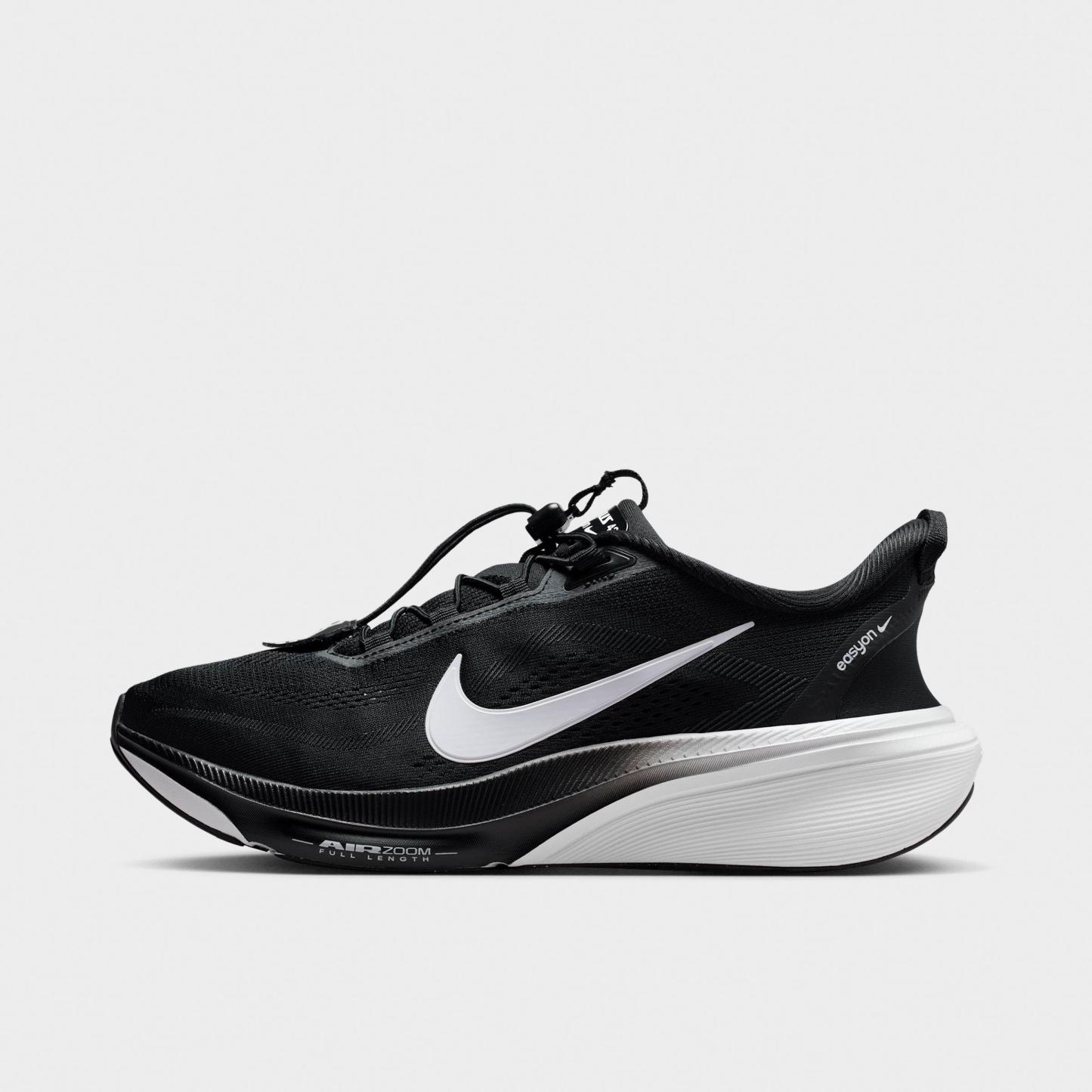 Men's Nithtke Pegasus 42 EasyOn Running Shoes - Black/Dark Smoke Grey/White - Left shoe facing left. Outside of the shoe.