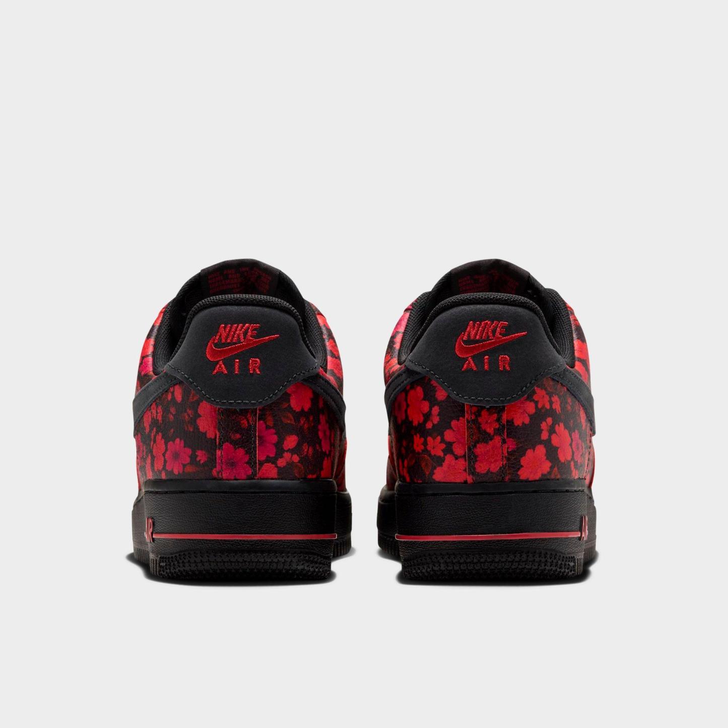 Women's Nithtke Air Force 1 '07 Floral Casual Shoes - Multi-Color/Cinnabar/Off Noir - Back view