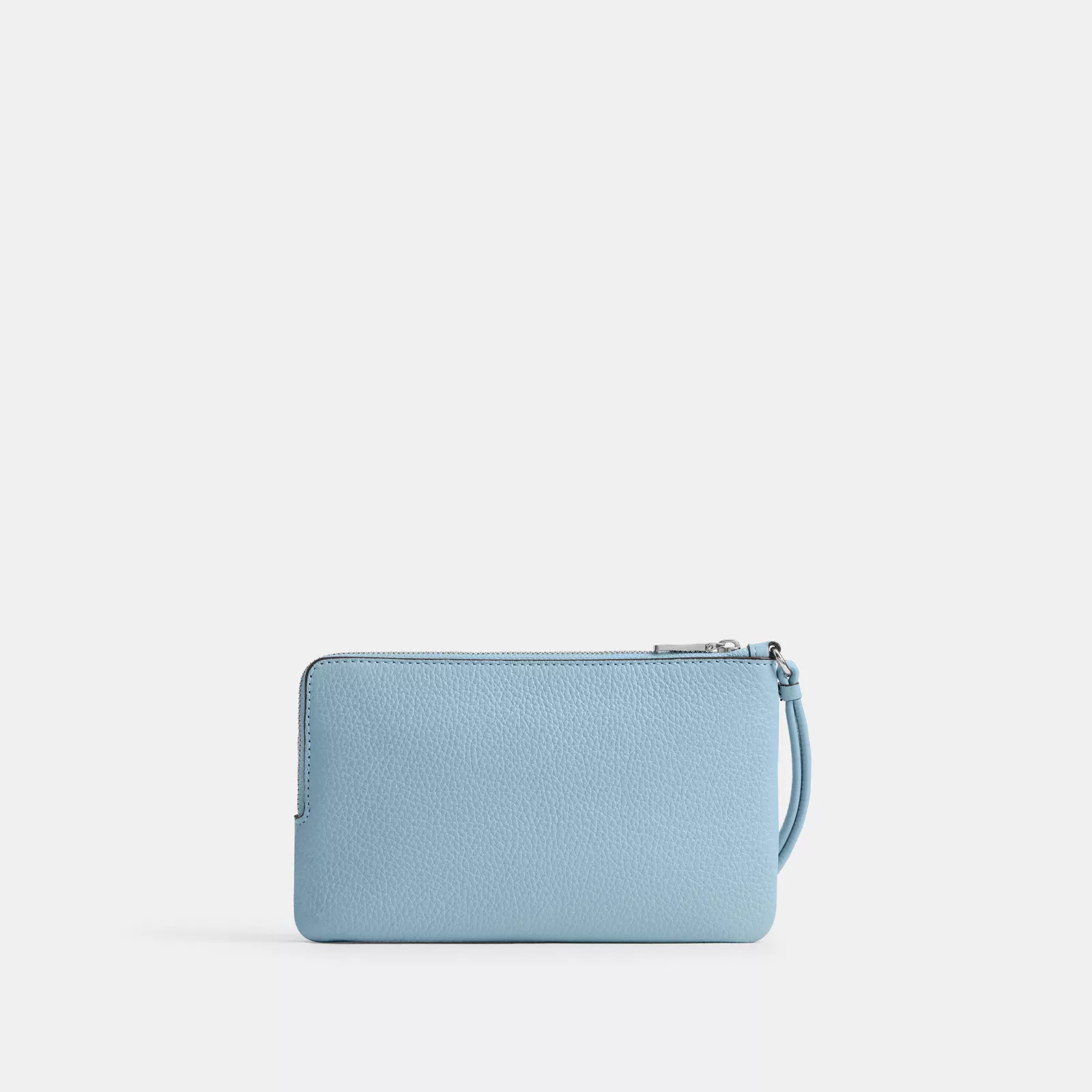 Double Zip Wristlet With Floral Print - Silver/Blue Multi - view 6