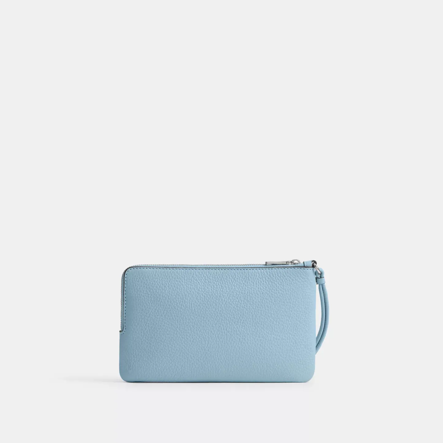 Double Zip Wristlet With Floral Print - Silver/Blue Multi - view 6