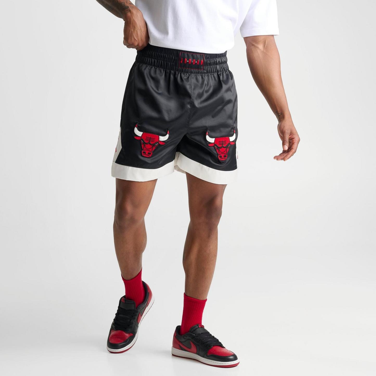 Men's Jordan Flight Muay Thai Woven Shorts - Black/Sail/University Red - view 3
