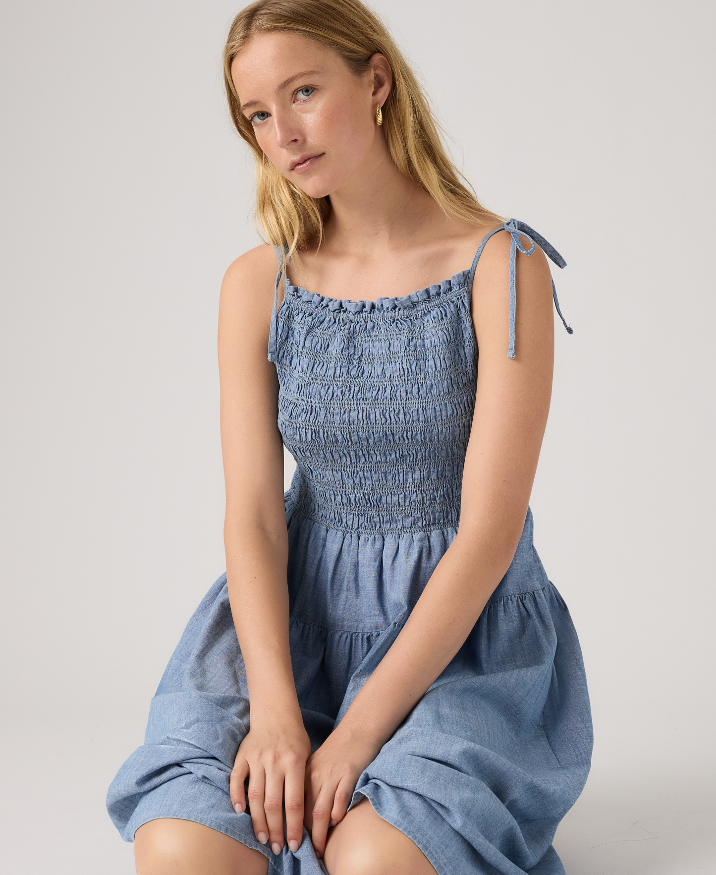 Levi's Premium Women's Monaco Square Neck Sundress - Breezy Blues