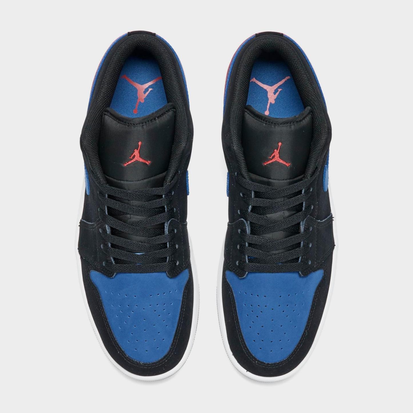 Men's Air Jordan Retro 1 Low Casual Shoes - Black/True Blue/Varsity Red/Summit White - view 5