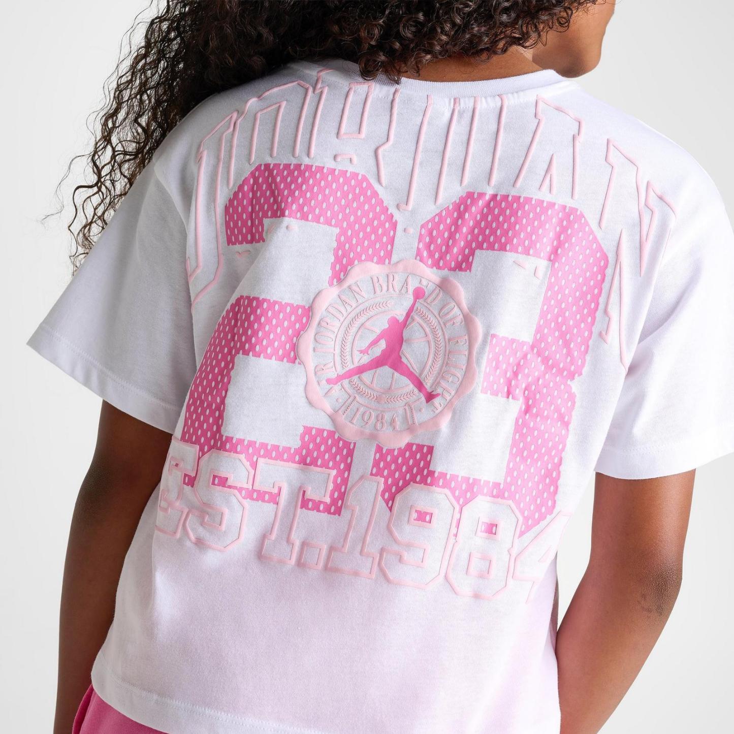 Girls' Big Kids' Jordan Collegiate T-Shirt - White - view 5