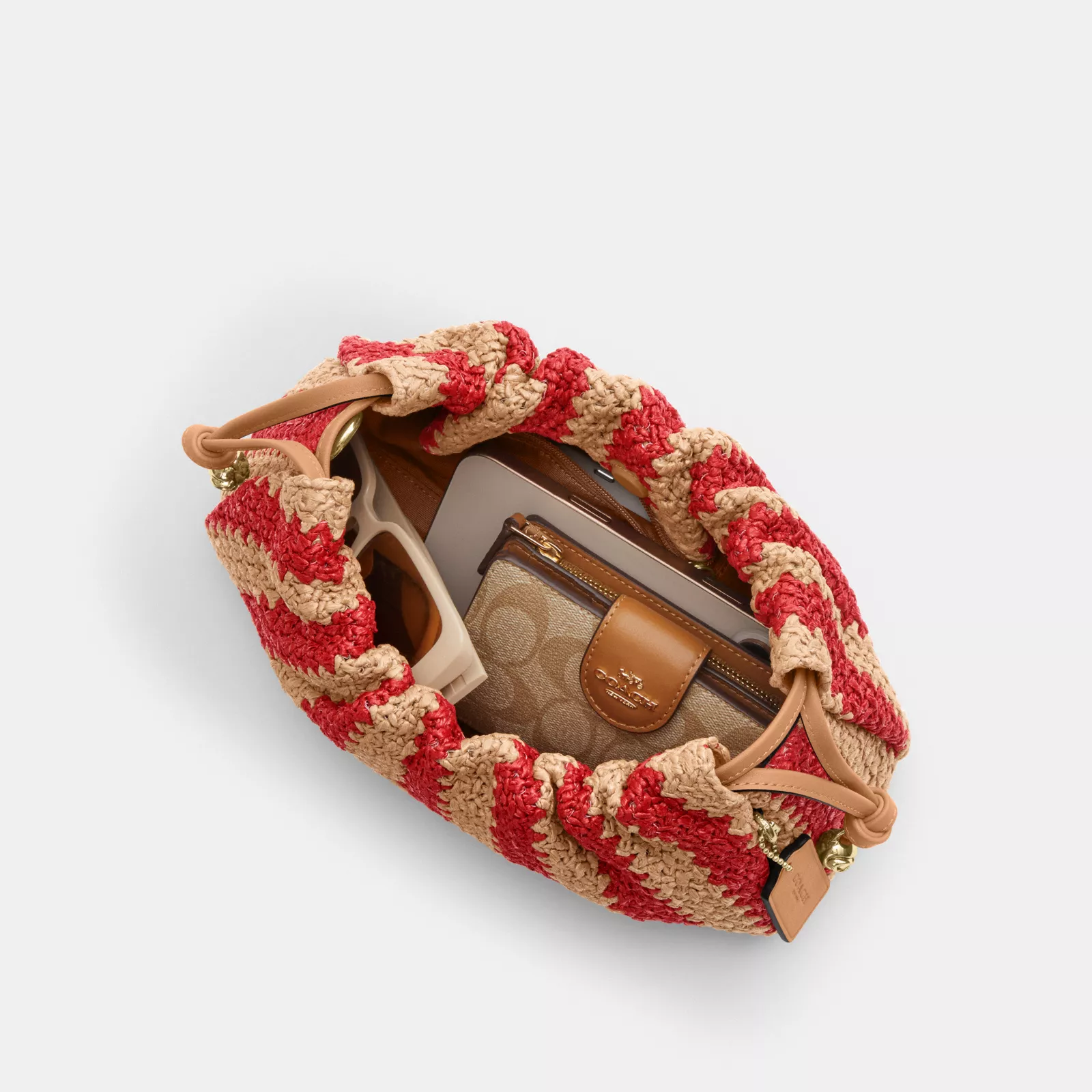 Faye Shoulder Bag - Gold/Red/Tan - view 5