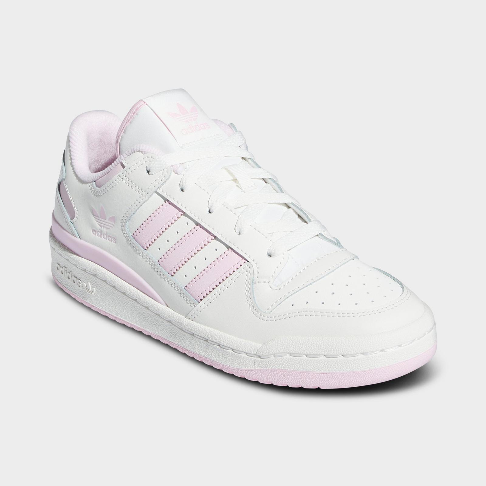 Women's adidas Originals Forum Low CL Casual Shoes - Cloud White/Clear Pink/Cloud White - view 2