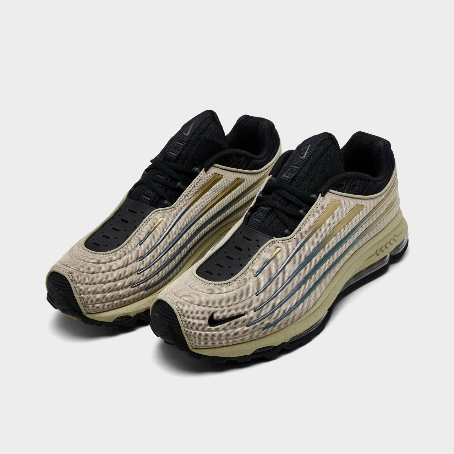 Men's Nithtke Air Max Ecstasy Plus Casual Shoes - Desert Khaki/Black/Metallic Gold - Both shoes facing left