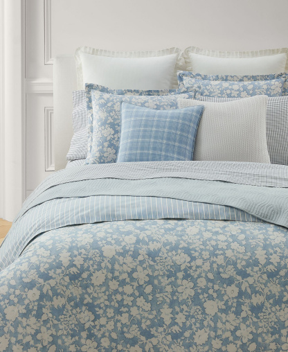 Lauren Ralph Lauren Heather Reversible 3-Pc. Comforter Set, Full/Queen - Blue