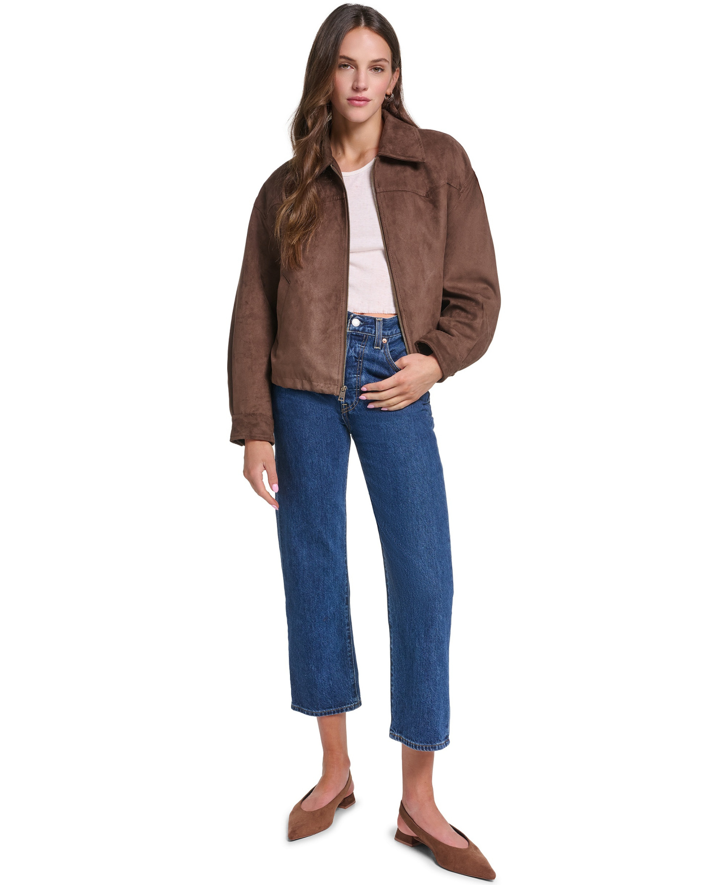 Levi's Women's Western Yoke Bubble Hem Jacket - Maple