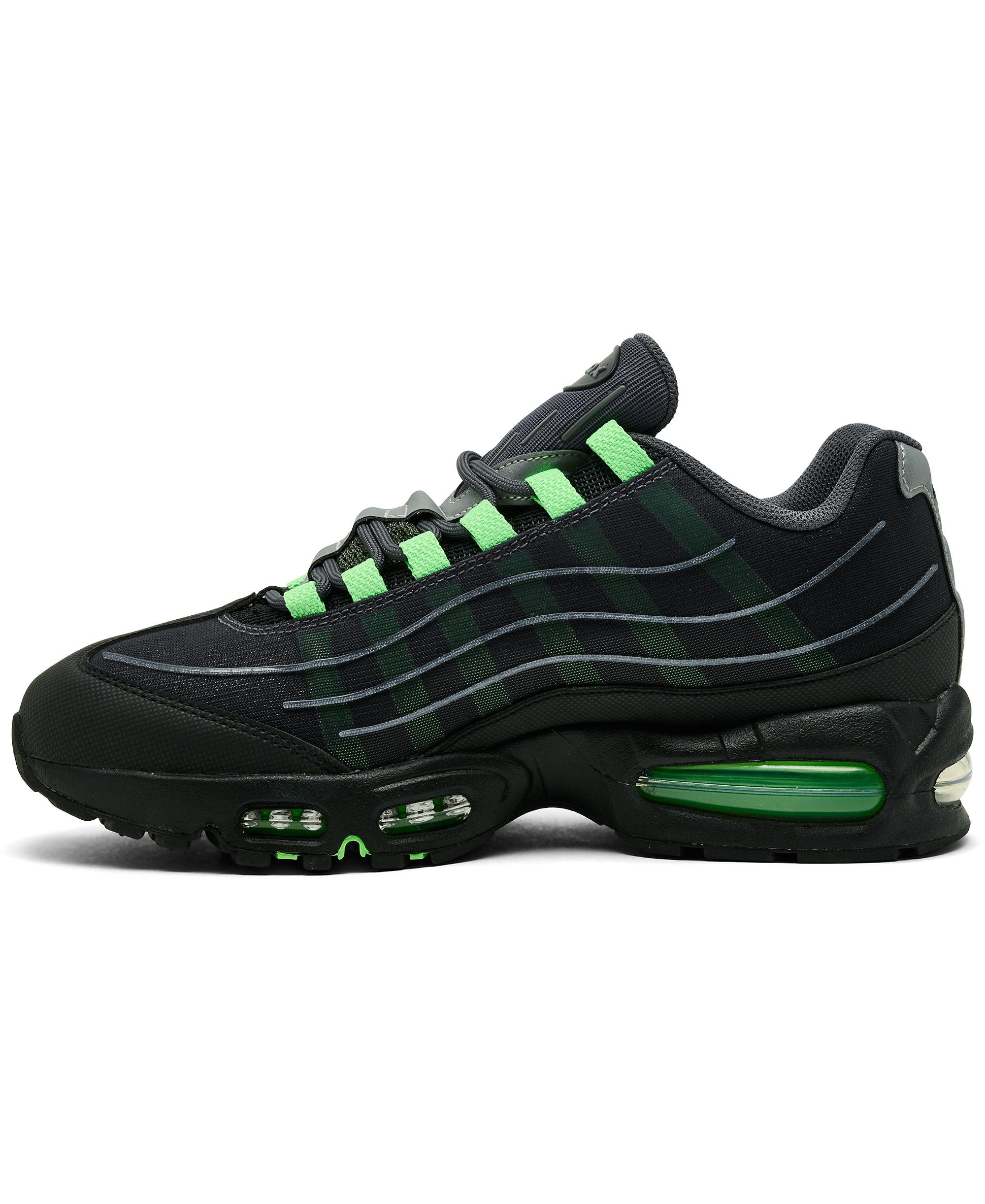 Nike Men's Air Max 95 Big Bubble Tech Casual Sneakers from Finish Line - Wolf Gray, Silver, Steam